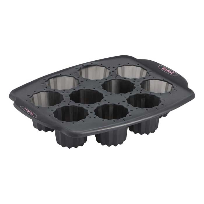 Tefal Crispybake Silicone Black 10 Cannele Tray 29×21 cm J4172014